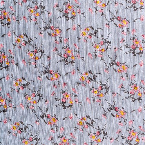 Шифон 068-01552 голубой принтованный