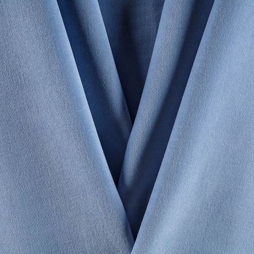 Бархат К15-6381 холодный голубой однотонный