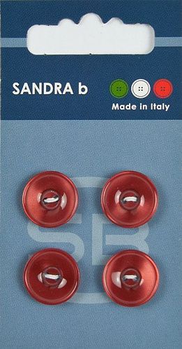 Пуговицы SANDRA 15 мм пластик 4 шт CARD061 бордовый