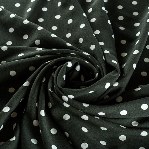 Креп 026-01548 темный хаки принтованный