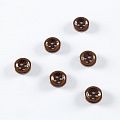 Пуговица с проколами 15 мм пластик 496866 темно-коричневый