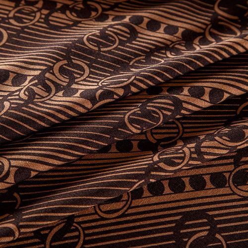 Лен искусственный 035-07869 коричневый принтованный