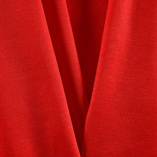 Трикотаж 056-12105 красный однотонный