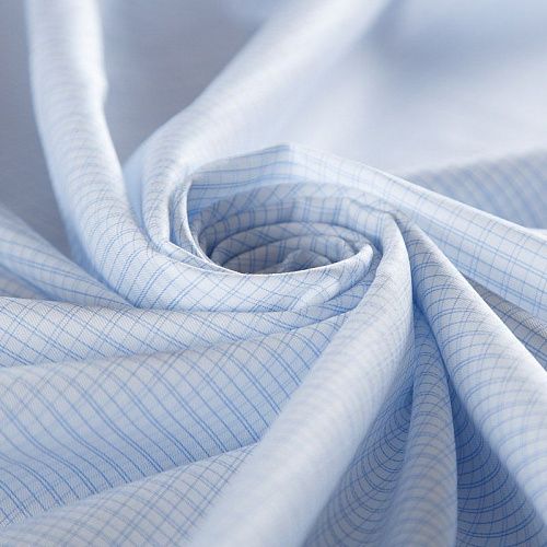 Хлопок рубашечный 063-15424 белый принтованный