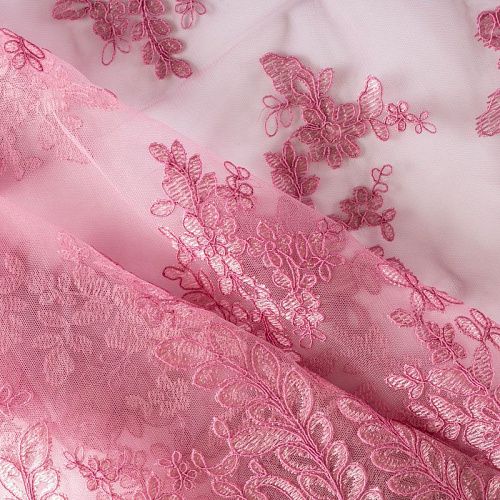 Гипюр К03-0074 розовый антик