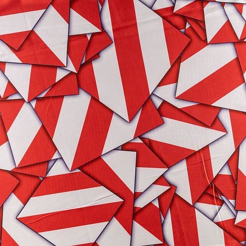 Шелк синтетический К33-214 белый принтованный