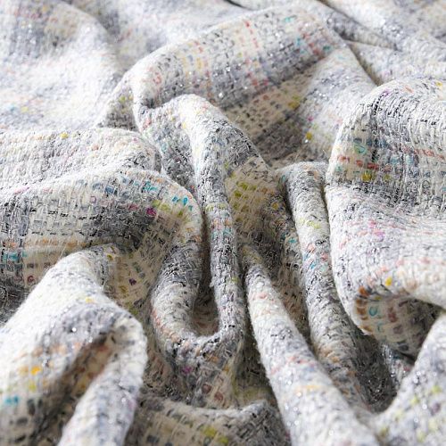 Твид шанель 052-11669 молочно-серый