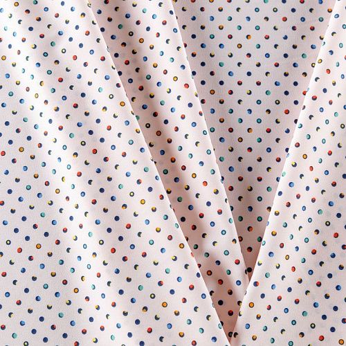 Ткань плательно-рубашечная 049-08413 молочный принтованный