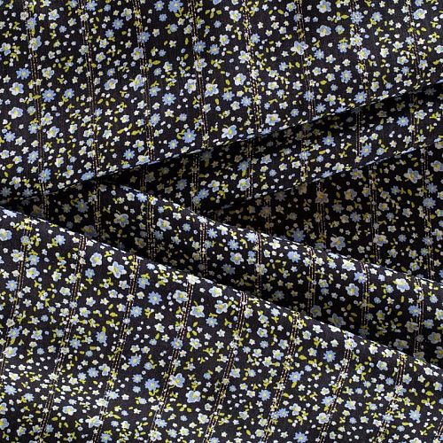 Вискоза с люрексом 009-1003 черный принтованный