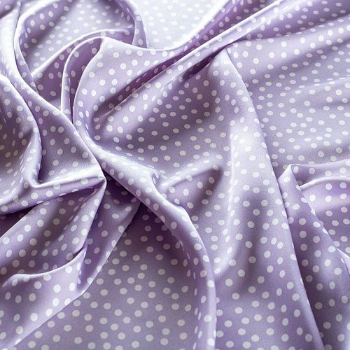 Шелк синтетический 065-01316 лавандовый туман принтованный