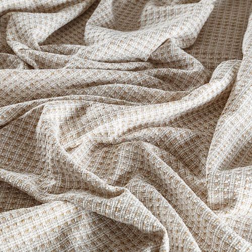 Твид-рогожка 052-04390 бежево-молочный