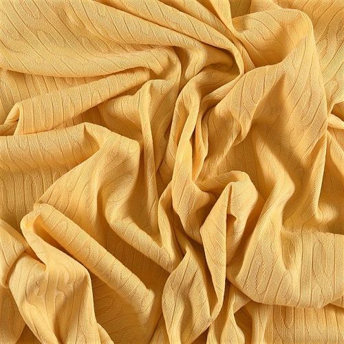 Трикотаж 056-10479 светло-желтый однотонный