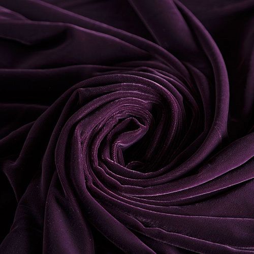 Бархат 002-04366 баклажановый однотонный