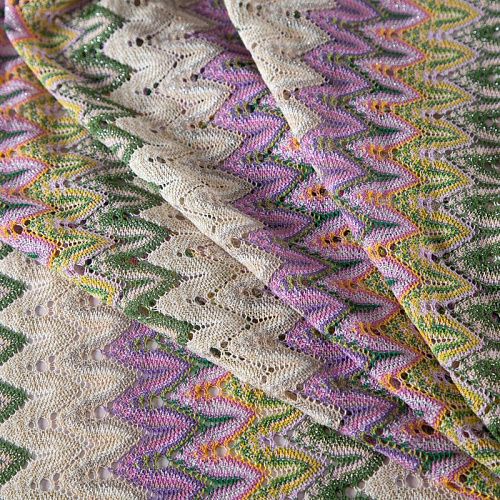 Трикотаж ажурный Missoni 056-20087 экрю мультиколор