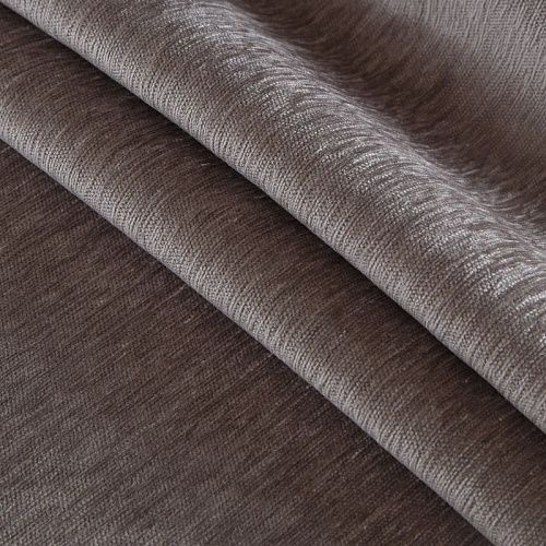 Ткань портьерная шенилл 22-02-14495 серо-бежевый однотонный