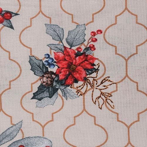 Рогожка 048-11024 бежевый принтованный