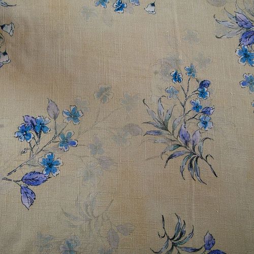 Лен-вискоза 035-13552 светло-фисташковый принтованный