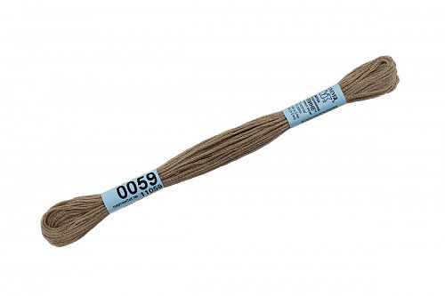 Нитки для вышивания Gamma мулине 8 м 0059 серо-зеленый