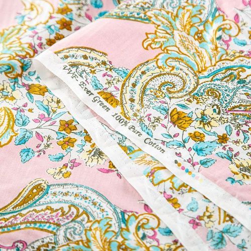 Хлопок 063-02039 бледно-розовый принтованный