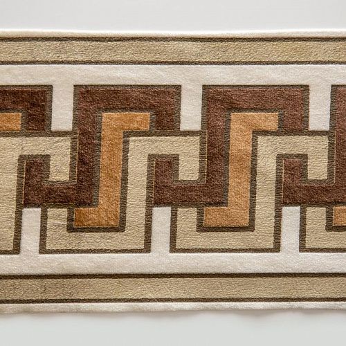 Бордюр велюровый 15 см 0000-357-104-023 молочный с меандром