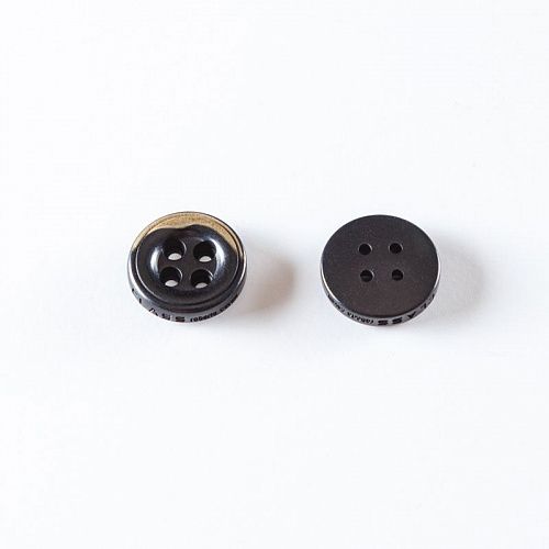 Пуговица с проколами 14 мм пластик 497276 черный