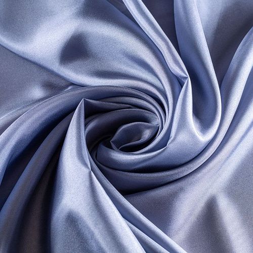Шелк натуральный К15-1185 голубой однотонный