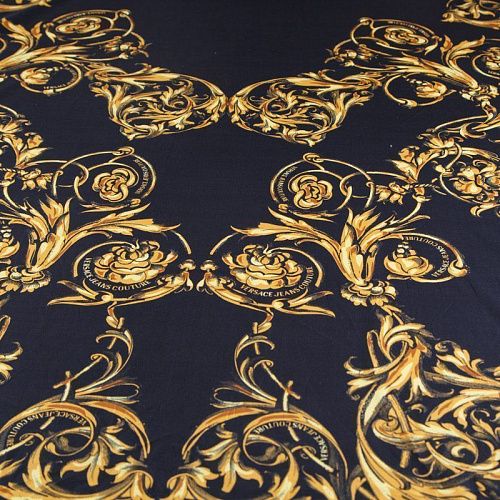 Хлопок 063-12495 черный принтованный