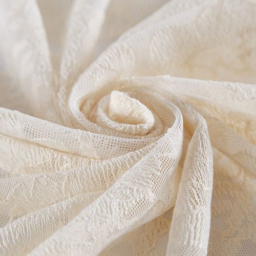 Сетка с вышивкой 050-16491 сливочный