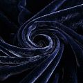 Бархат шелковый 002-17709 чернильный однотонный