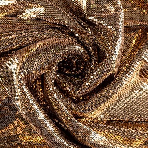 Ткань с пайетками К33-1012 золото однотонный