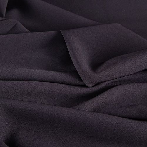 Креп стрейч 026-20600 черный однотонный