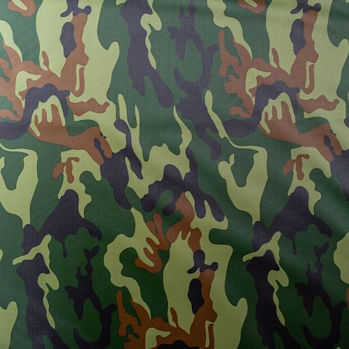 Ткань плащевая оксфорд 042-01924 зеленый камуфляж