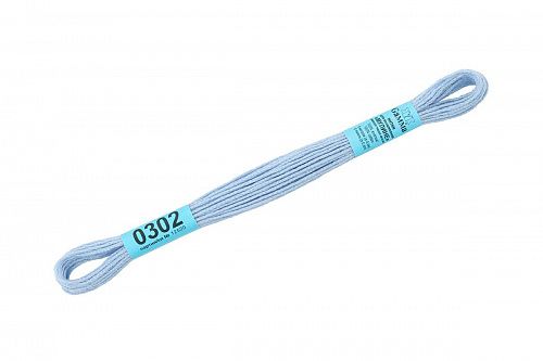 Нитки для вышивания Gamma мулине 8 м 0302 голубой