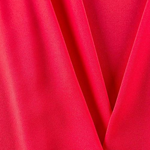 Креп-шифон 027-09863 кораллово-красный однотонный