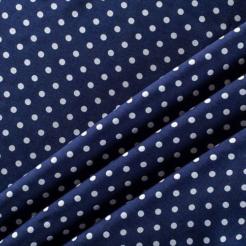 Штапель 069-01473 темно-синий принтованный