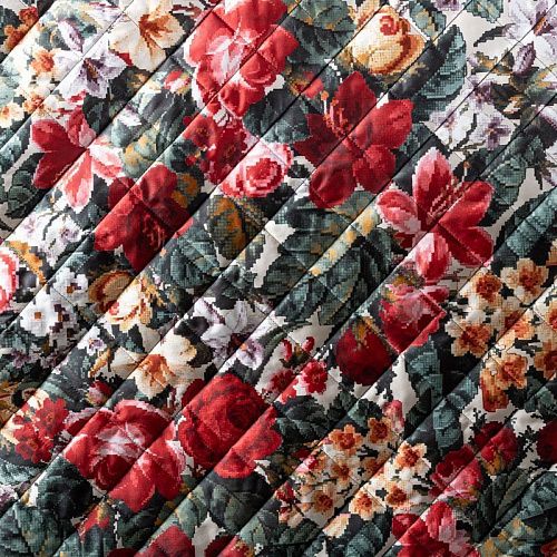 Ткань курточная 033-01988 молочный принтованный