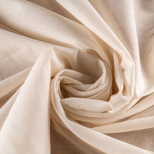 Хлопок-вуаль К28-731 кремовый однотонный