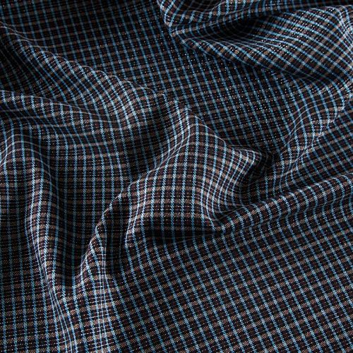 Ткань костюмная с люрексом 025-12134 коричневый принтованный