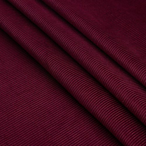 Вельвет стрейч 008-20768 темно-малиновый однотонный