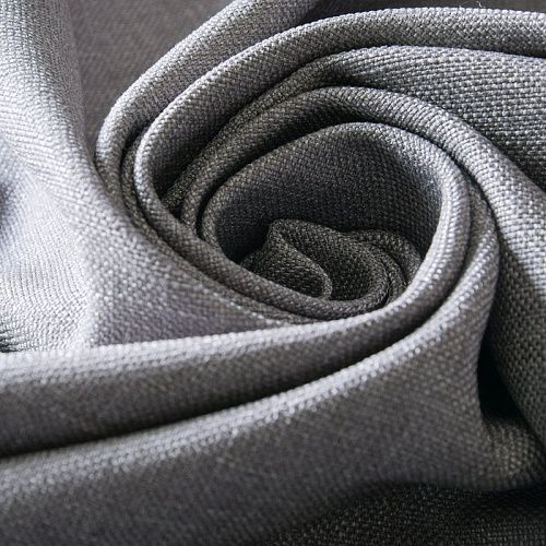 Ткань портьерная лен h-300 см 05-02-11509 светло-серый однотонный