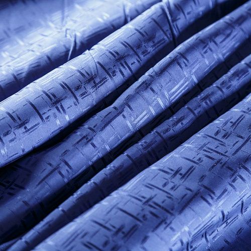 Шелк натуральный К29-210 синий жаккардовый