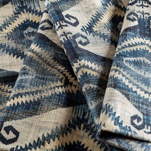 Ткань портьерная жаккард 525-02-19 индиго