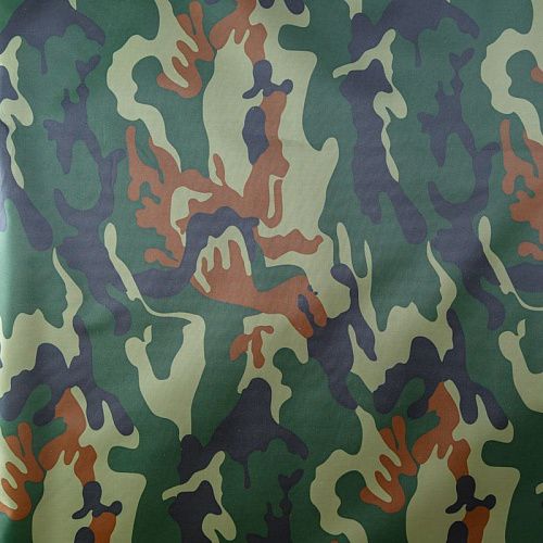 Ткань плащевая оксфорд 042-09944 зеленый принтованный