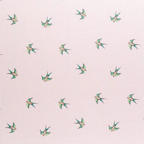 Шелк синтетический 065-08204 розовый принтованный