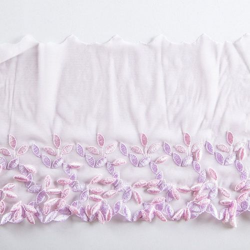 Кружево на сетке 220 мм Ф01-0004 фиолетово-сиреневый