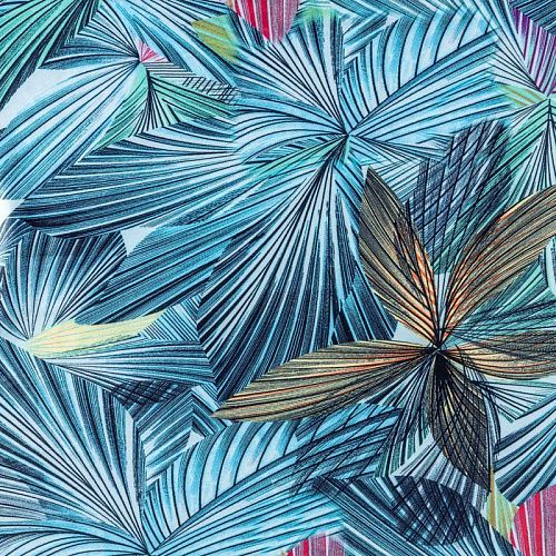 Лайкра К33-481 голубой принтованный