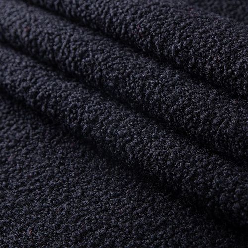 Букле шерстяное 006-19804 черный однотонный