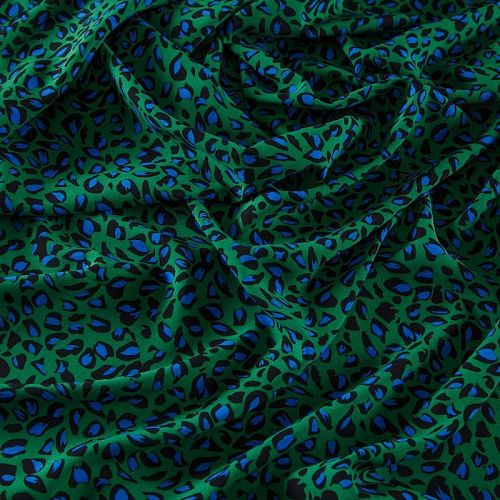 Вискоза "Лоренцо" 036-13867 зеленый принтованный