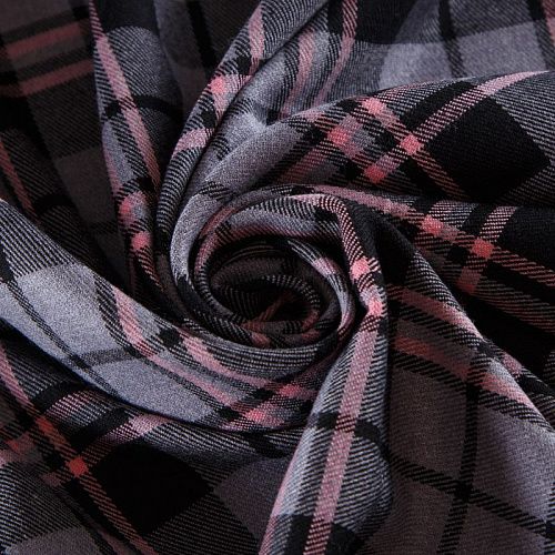 Ткань костюмная стрейч 025-12237 серый принтованный