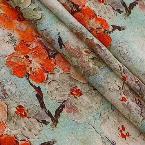 Штапель 069-17522 мультиколор принтованный